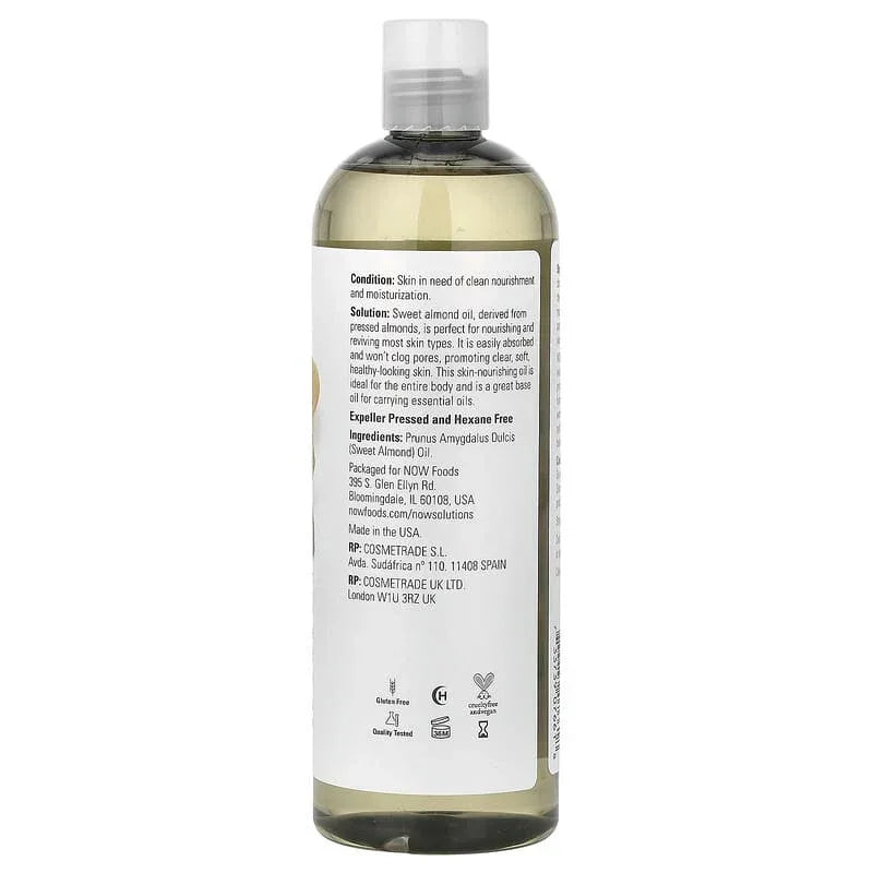 NOW Foods, Solutions, Sweet Almond Oil, Unscented