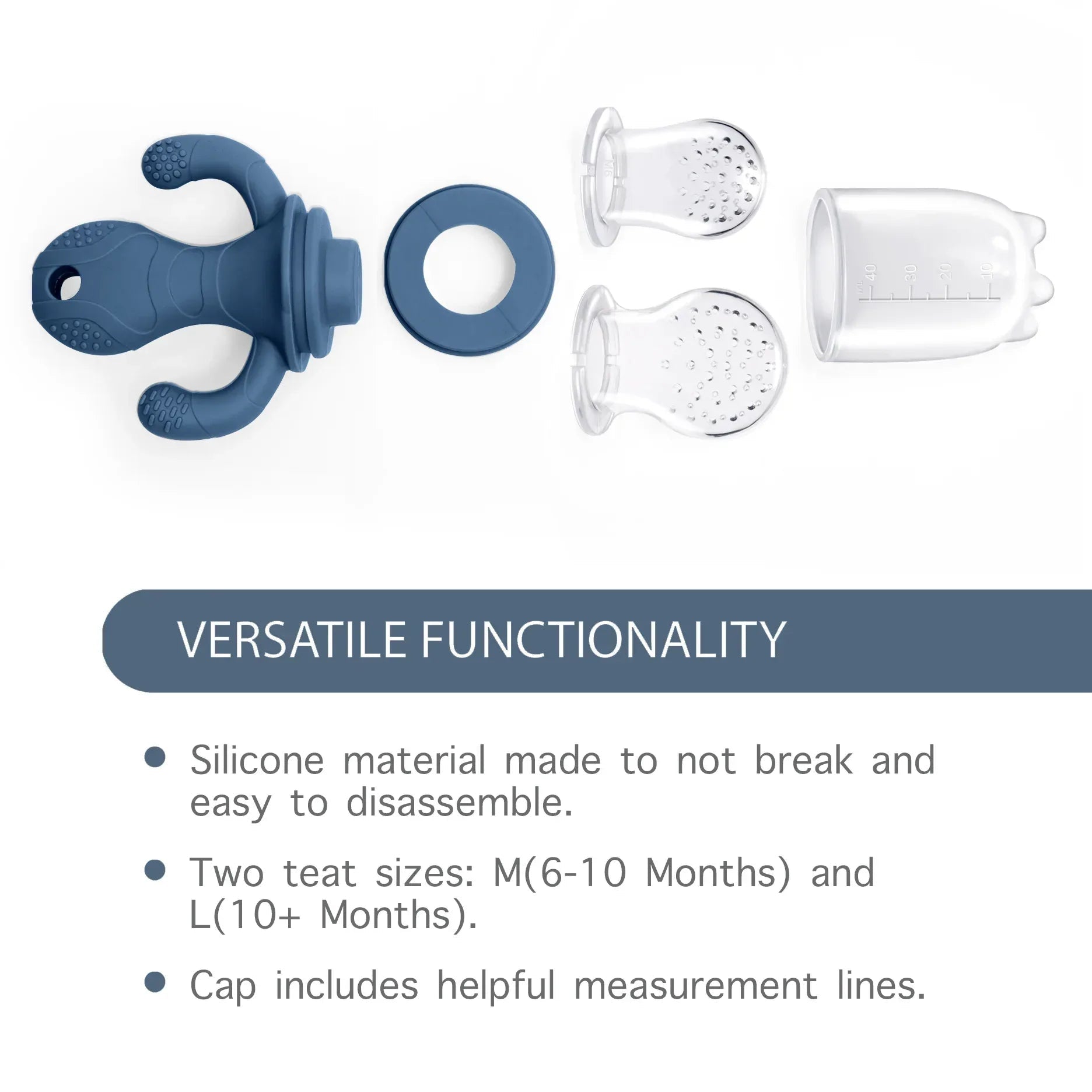 Little Twig Freezable Teether Set Steel Blue