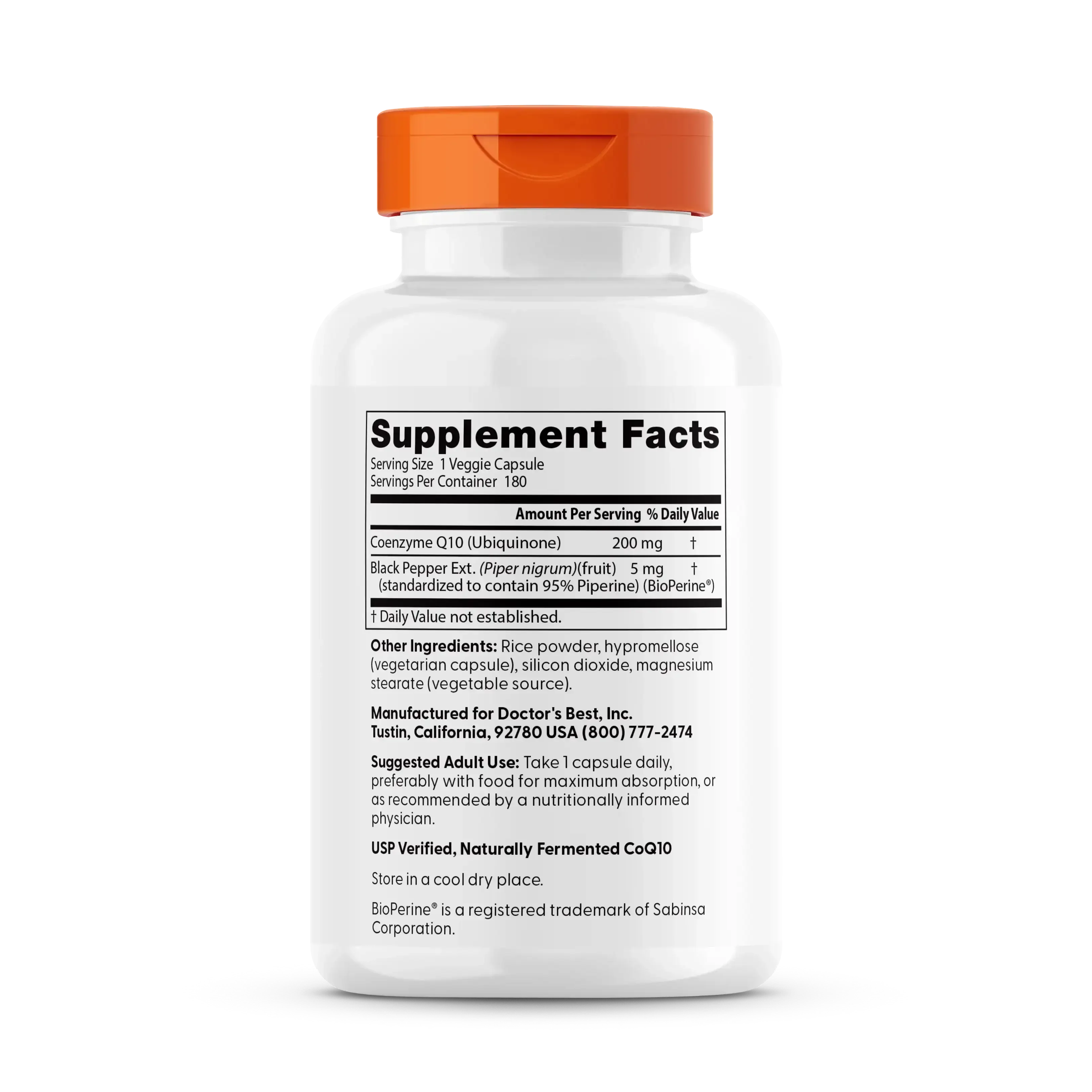 Doctor's Best, High Absorption CoQ10 with BioPerine®, 60 Veggie Caps - USA MEGA SHOP