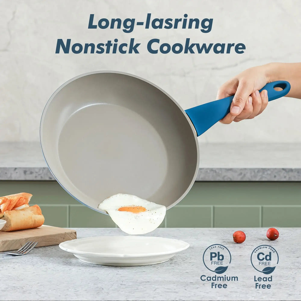 SENSARTE Nonstick Pots and Pans Set, 18Pcs Non Stick Cookware Sets, Induction Kitchen Cookware Sets