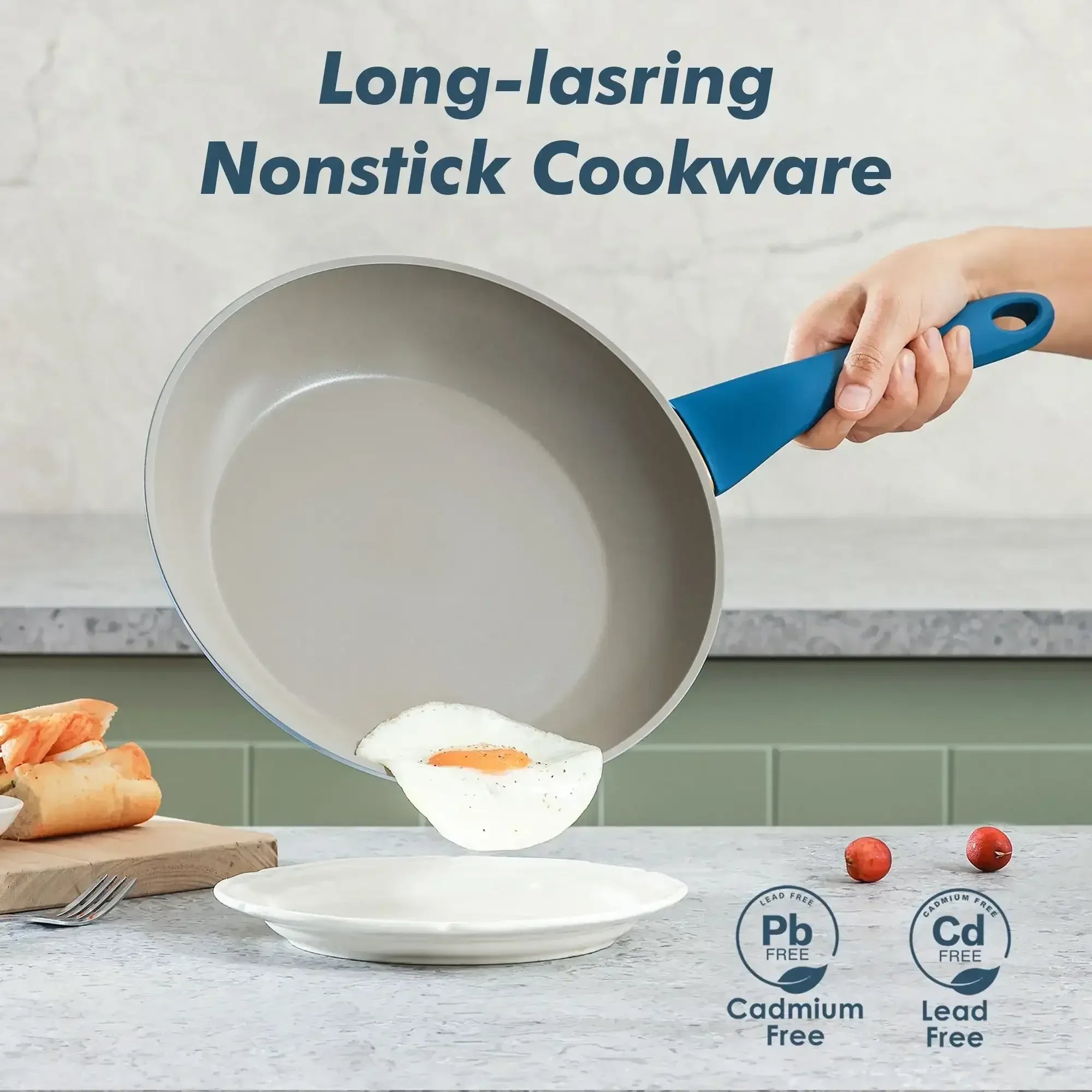SENSARTE Nonstick Pots and Pans Set, 18Pcs Non Stick Cookware Sets, Induction Kitchen Cookware Sets