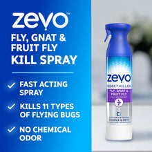 Zevo fly, gnat & fruit fly kill spray bottle, fast acting formula