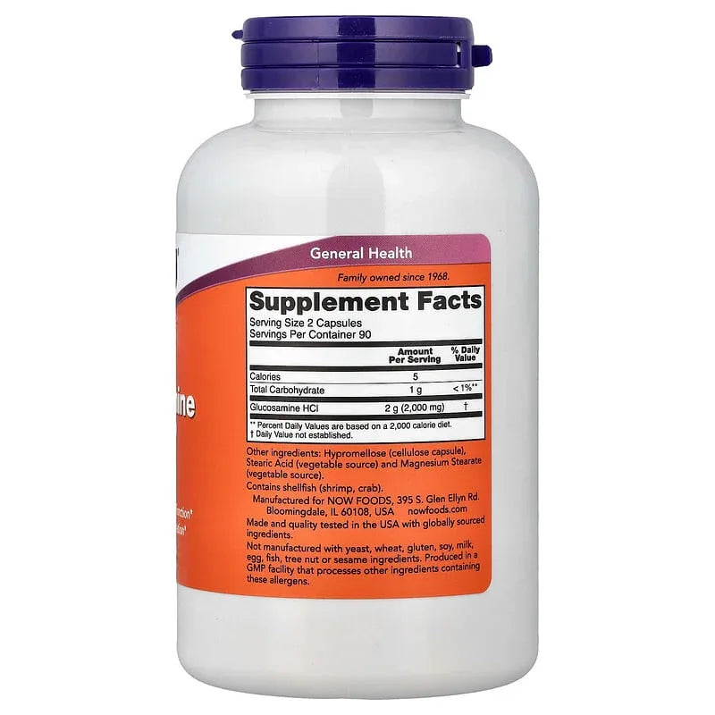NOW Foods, Glucosamine '1000', 60 Capsules (1,000 mg per Capsule)
