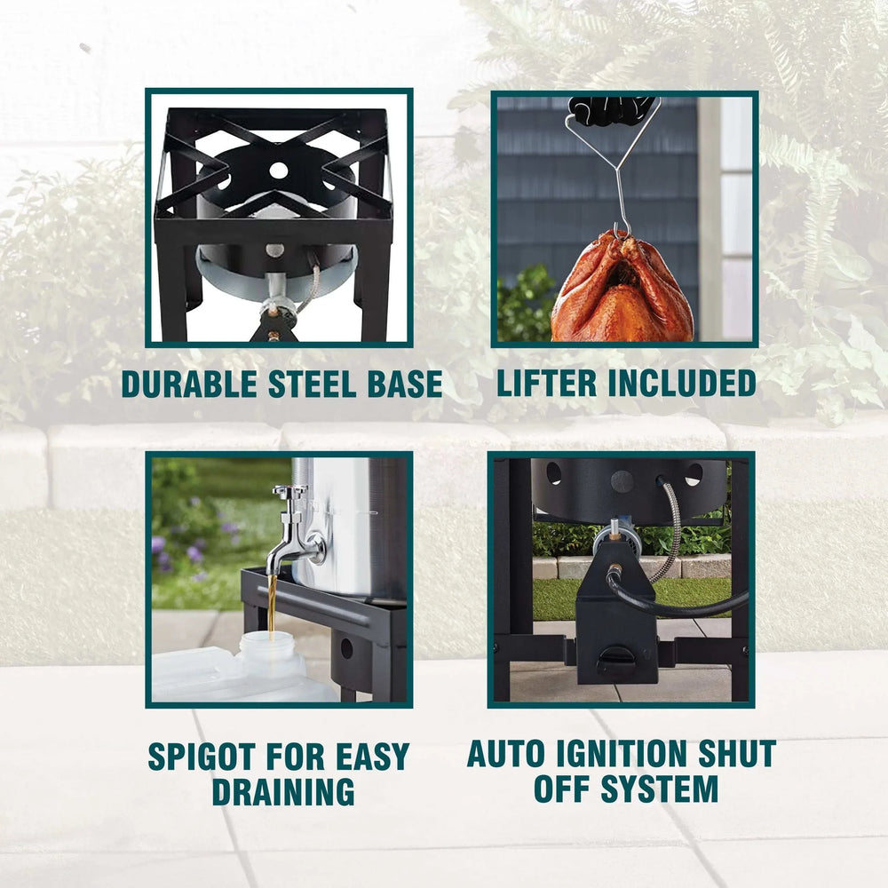 Expert Grill 30qt Turkey Fryer with Spigot - USA MEGA SHOP