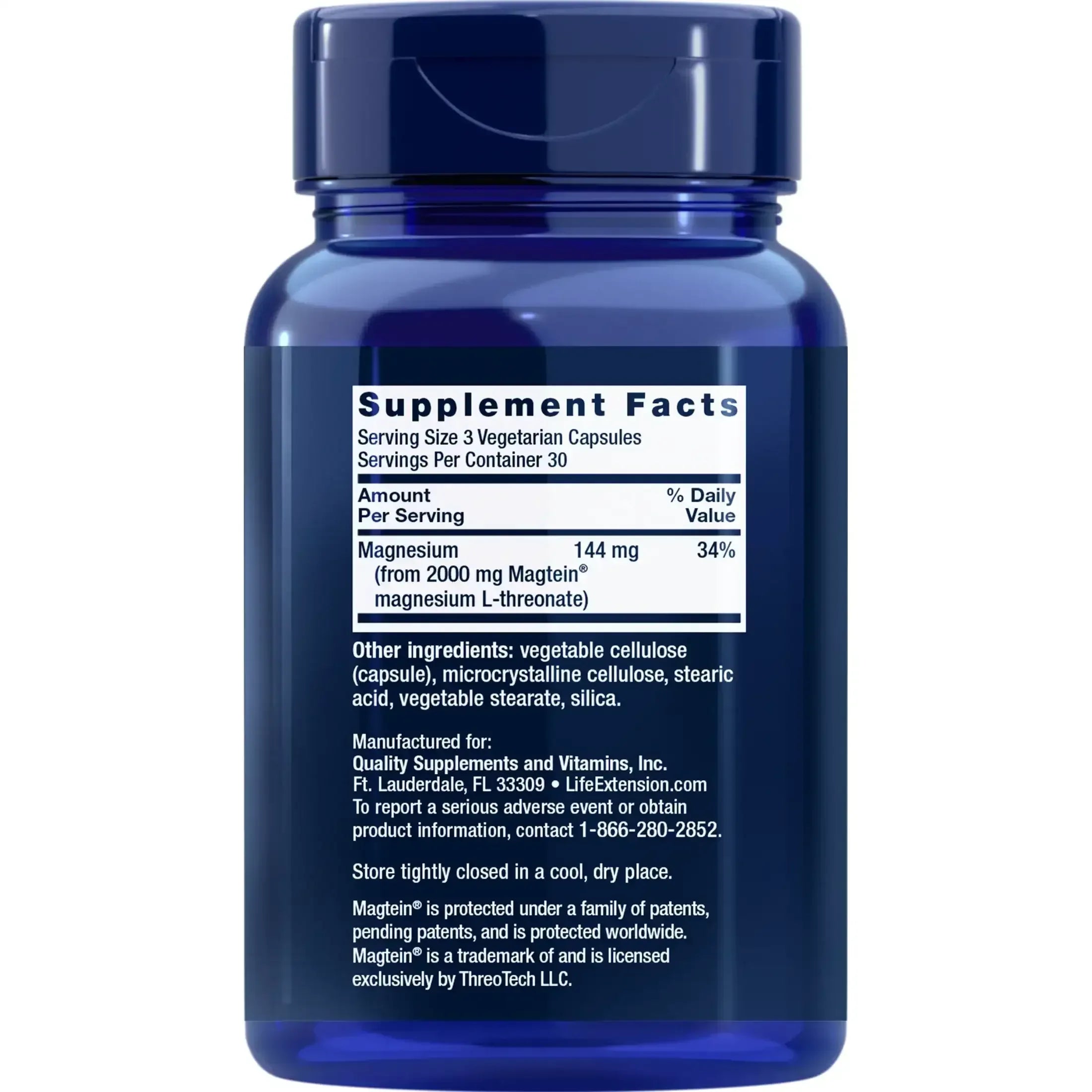 Life Extension, Neuro-Mag®, Magnesium L-Threonate, 90 Vegetarian Capsules (48 mg per Capsule)