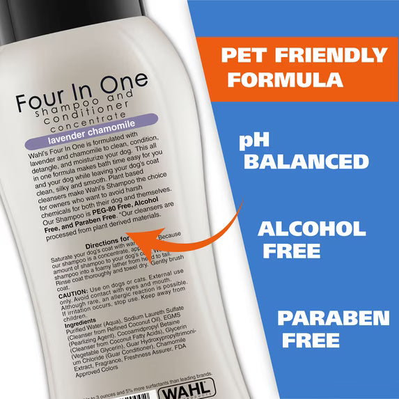 Wahl 4-in-1 Calming Formula Dog Shampoo and Conditioner, Lavender Chamomile Scent - 24oz. - 820000T