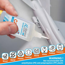 Cyanoacrylate glue bottle with fine tip, red nozzle for precise dispensing