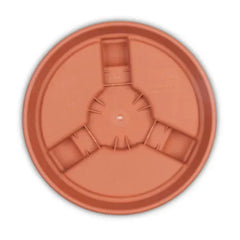 Bloem 16-in L x 16-in D x 3.5-in H Terra Cotta Plant Caddy