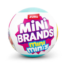 Mini Brands capsule with ZURU Mini Brands mini logo on light globe