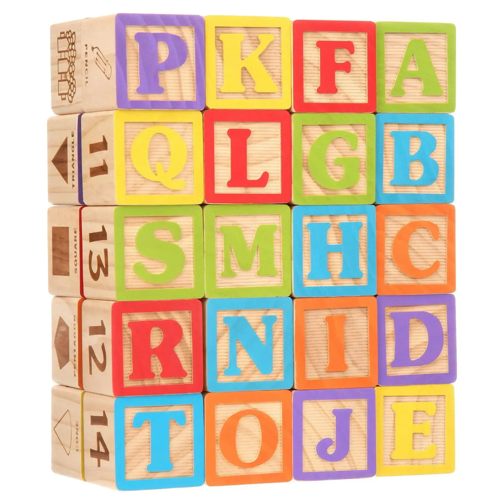 Spark Create Imagine ABC Wooden Blocks, 40 Pieces, Baby and Toddler Toys for Ages 18 months and older - USA MEGA SHOP