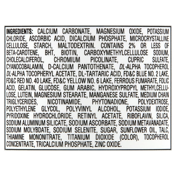 Equate Complete Multivitamin/Multimineral Supplement Tablets, Women 50+, 100 Count, Compare to Centrum® Silver® Women 50+