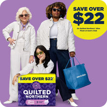Quilted Northern Ultra Plush toilet paper package with 32 rolls
