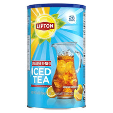 Lipton unsweetened iced tea mix canister with pitcher illustration