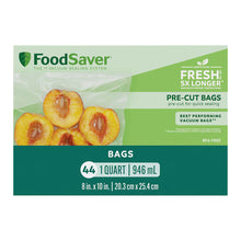 FoodSaver quart-size vacuum storage bags box, 44-count pre-cut bags
