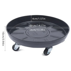 CNCEST 14.17-in L x 14.17-in D x 3.94-in H Black 3 Pieces Included Plant Caddy