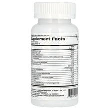 Multivitamin bottle back panel with Supplement Facts table and serving amounts
