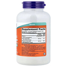 NOW Foods supplement facts label on white bottle with purple cap