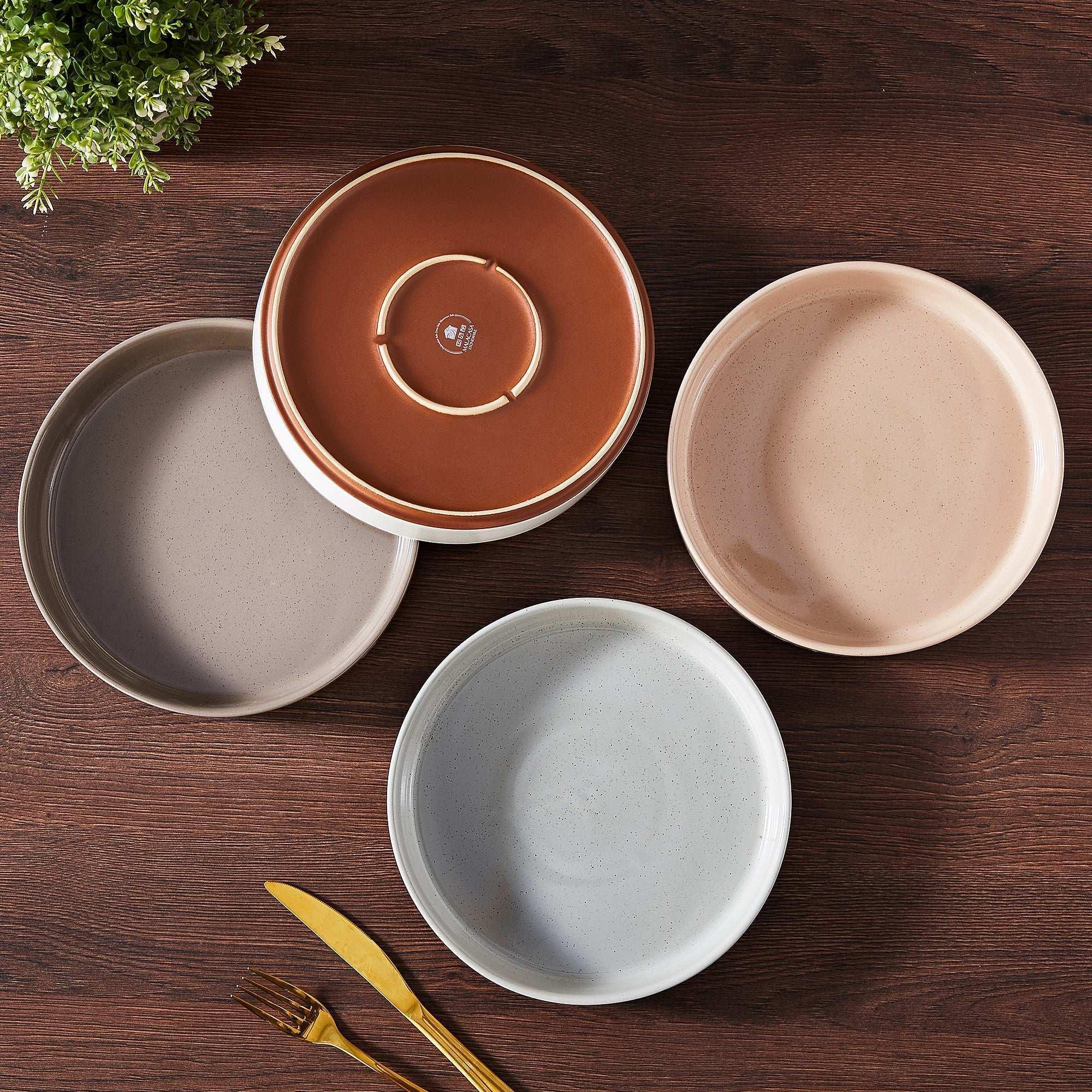 vancasso Pasta Bowls, Stoneware Salad Bowls Set of 4, Large Serving Bowls, Soup Bowls White