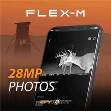 Smartphone screen showing trail camera night image with gray camera device
