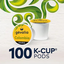 Gevalia Columbia 100 K-Cup pods with foil-sealed pod cup and lid