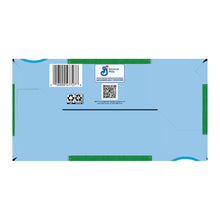 Assorted fruit snack box label area with barcode and scanner codes