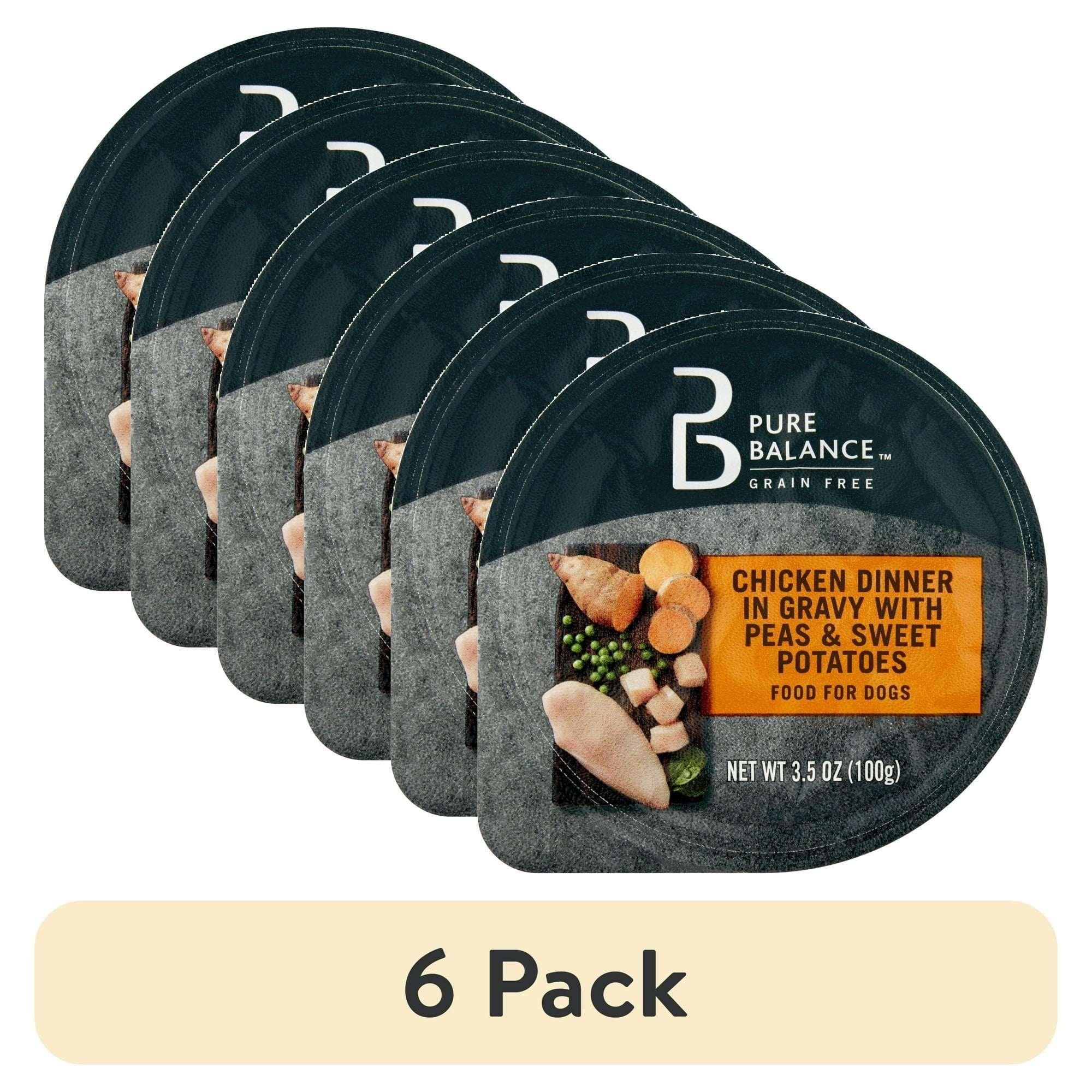 (6 pack) Pure Balance Chicken and Gravy Wet Dog Food, Grain-Free 3.5 oz. Cup