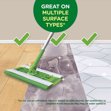 Swiffer Mop & Go wet mop with textured cloth for multiple surface types