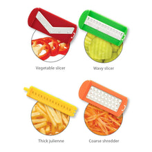 Mandoline slicer blade attachments for slicing, wavy, julienne, and shredding