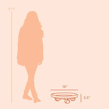 Plant caddy size diagram: 16 in diameter, 3.5 in height
