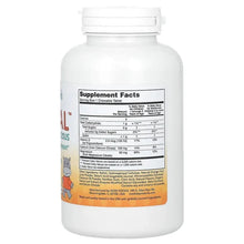 Kids chewable supplement bottle label with Supplement Facts panel