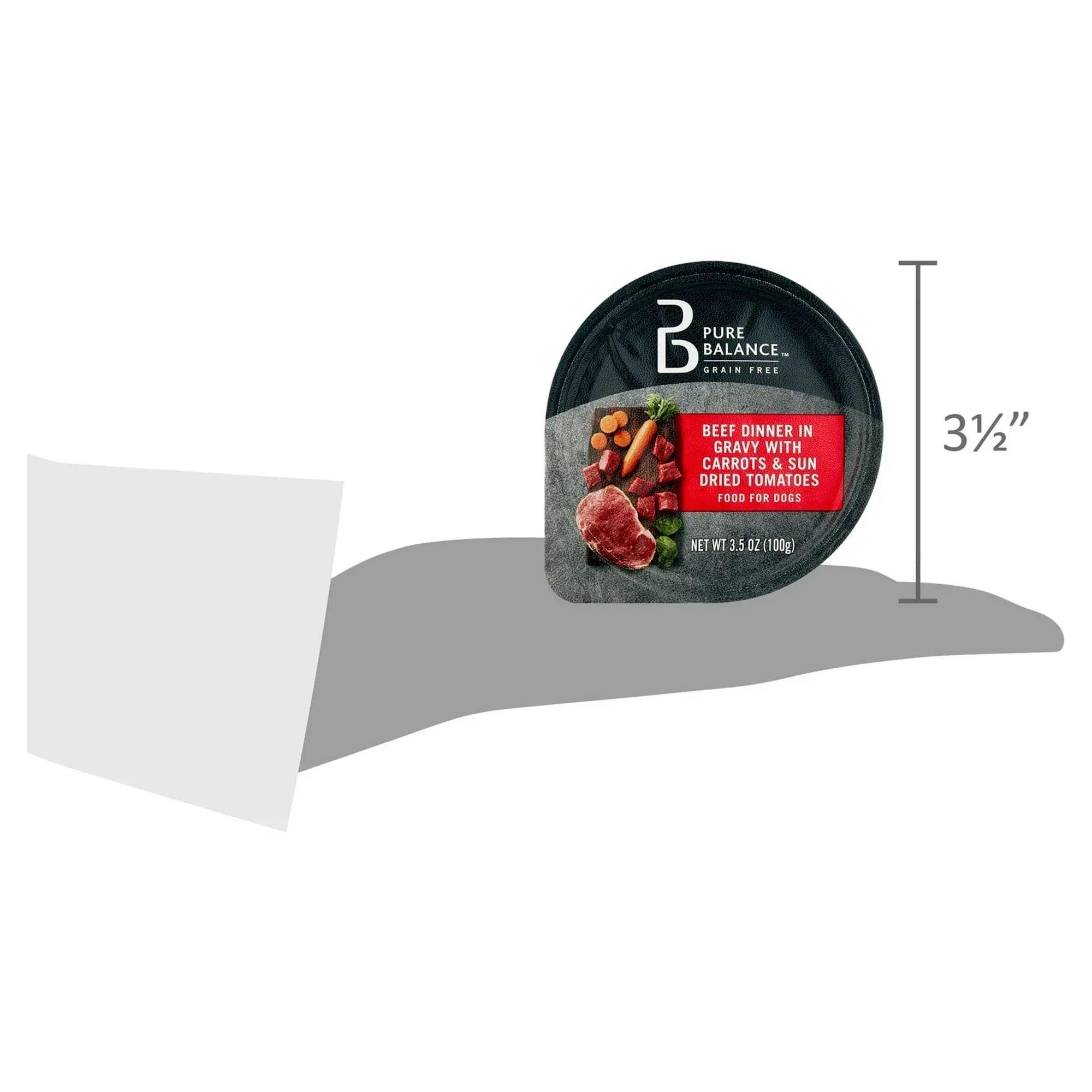 (6 pack) Pure Balance Beef Dinner in Gravy with Carrots & Sun Dried Tomatoes, 3.5 oz