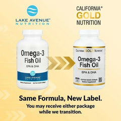 California Gold Nutrition, Omega-3 Fish Oil, 120 Fish Gelatin Softgels