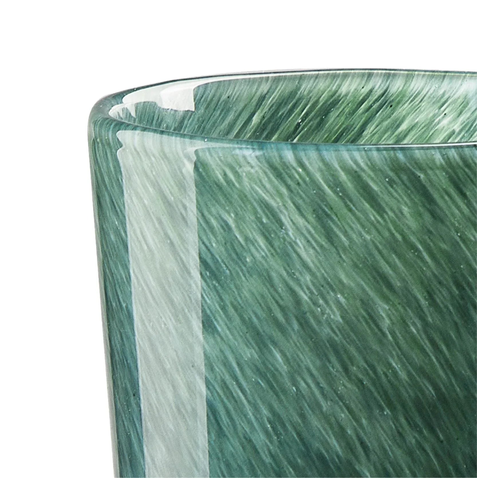 Beautiful Thyme Green Mottled Glass Vase by Drew Barrymore, 8.35" H - USA MEGA SHOP
