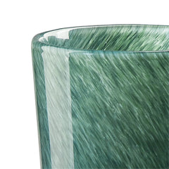 Beautiful Thyme Green Mottled Glass Vase by Drew Barrymore, 8.35" H - USA MEGA SHOP