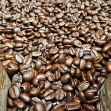 Light roast coffee beans close-up