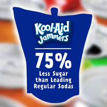 Kool-Aid Jammers drink pouch showing 75% less sugar claim