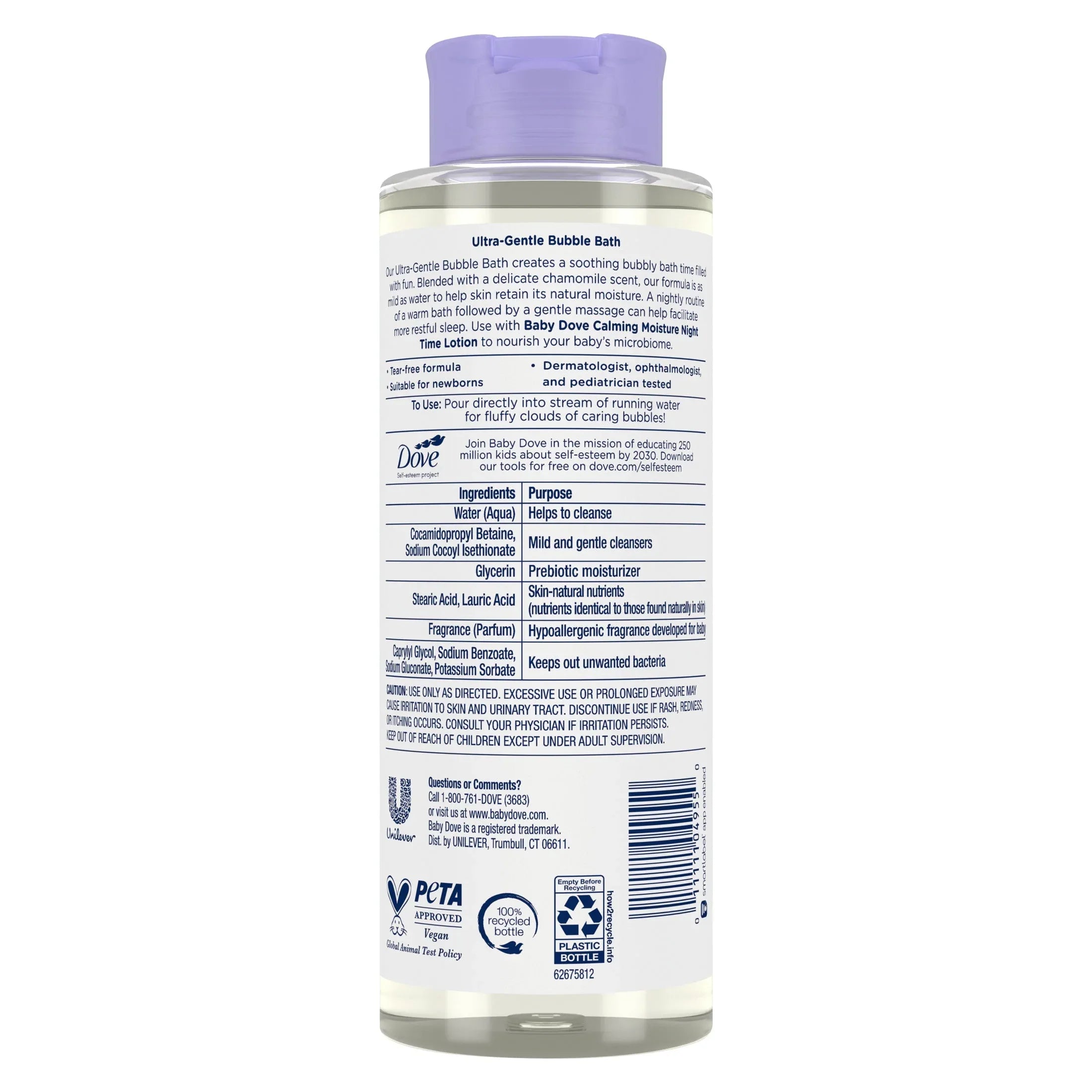 Baby Dove Ultra-Gentle Bubble Bath Calming Moisture Sensitive Skin, 16 oz - USA MEGA SHOP