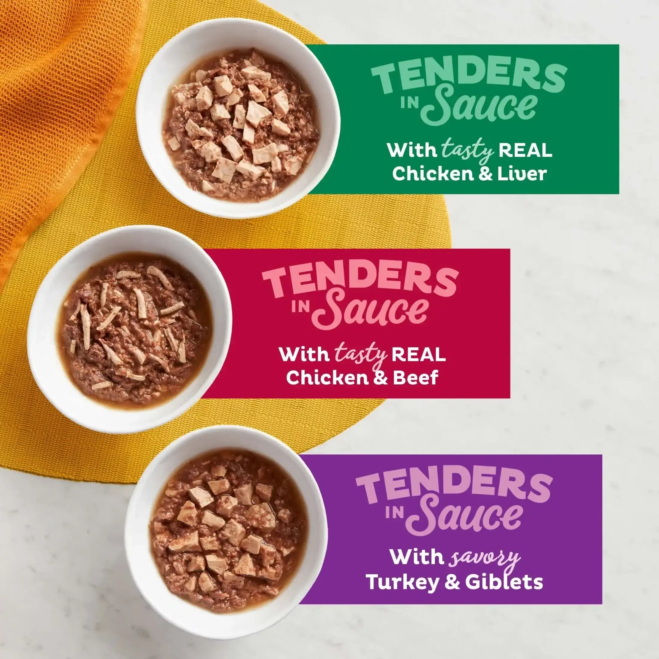 Meow Mix Tender Favorites Poultry & Beef Variety Pack, Wet Cat Food, 2.75 oz Cup - USA MEGA SHOP