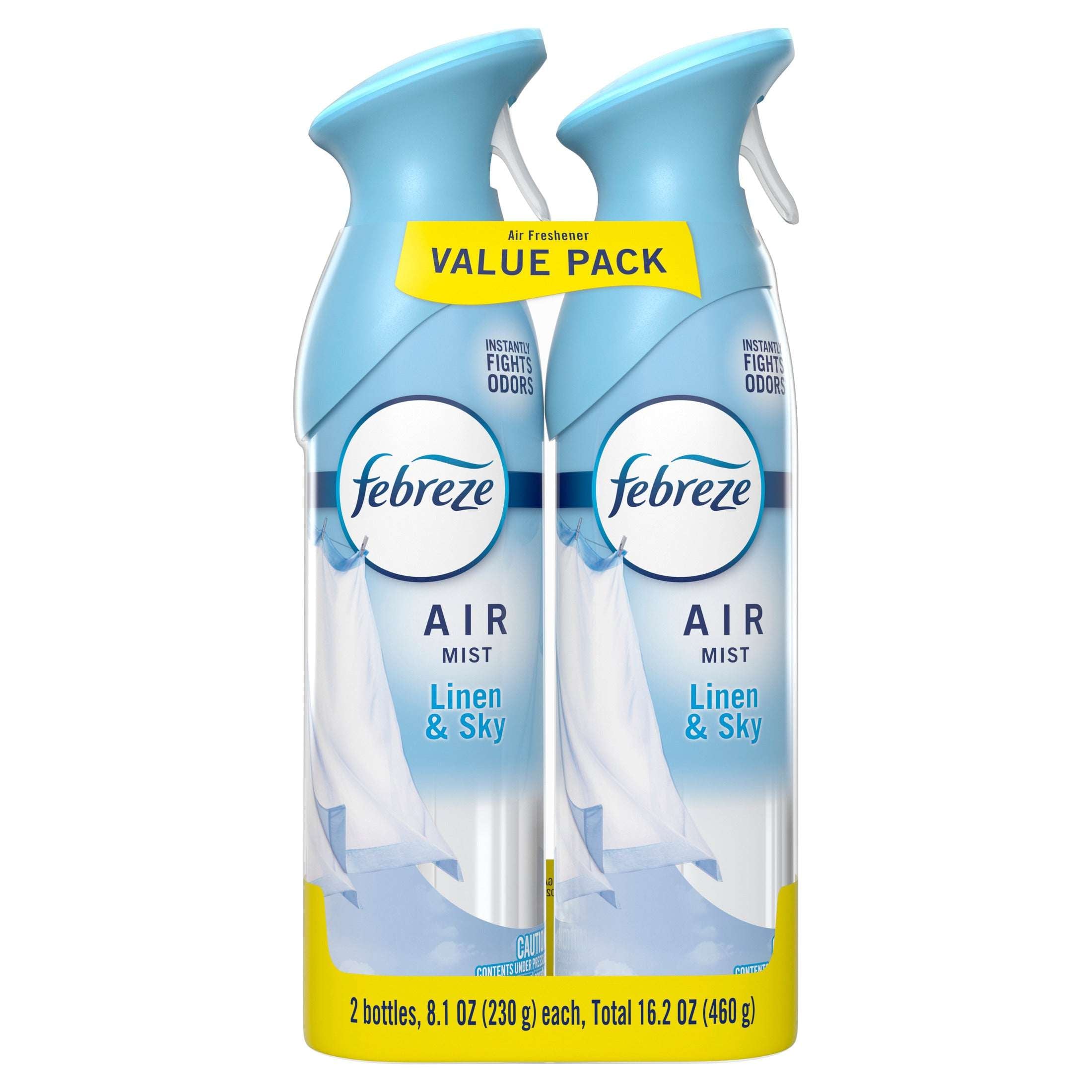 Febreze Air Mist Air Freshener Spray, Linen & Sky Scent, 8.1oz, 2 Count
