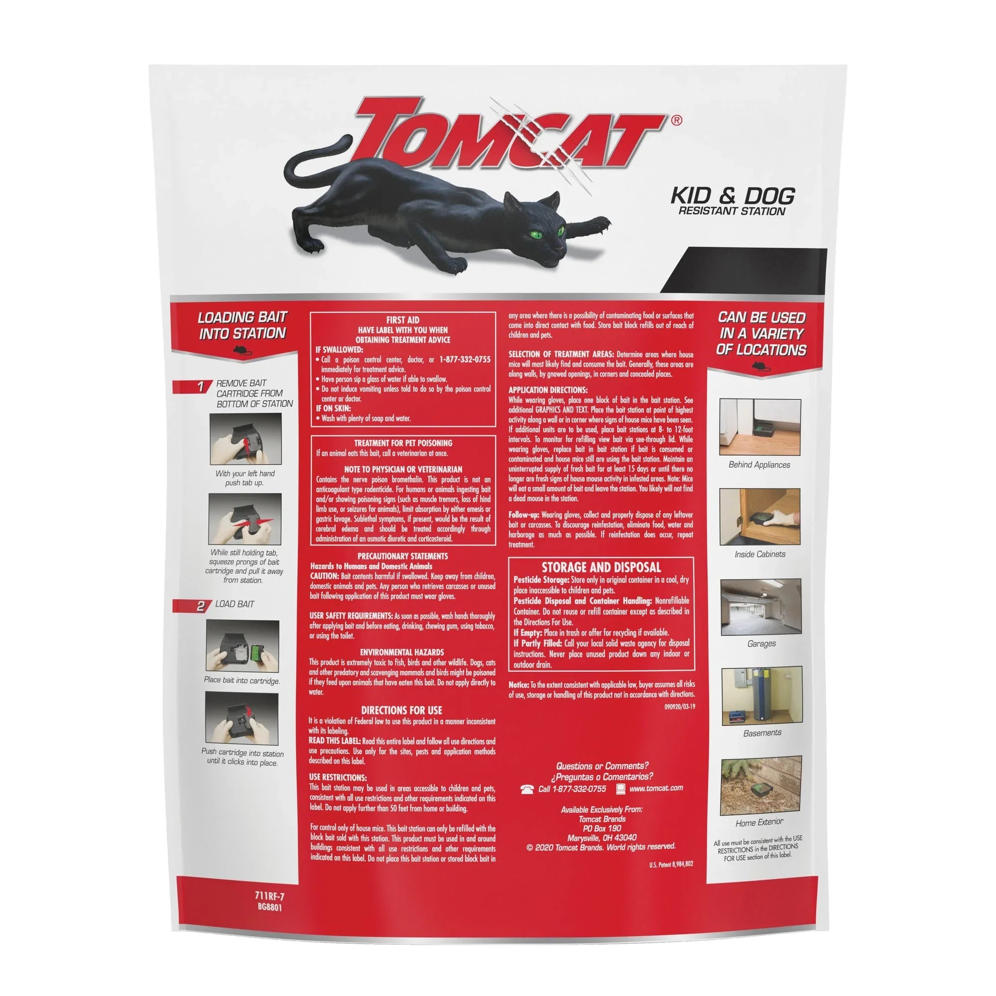 Tomcat Mouse Killer, Child and Dog Resistant, Refillable Station - Includes 16 Bait Blocks - USA MEGA SHOP