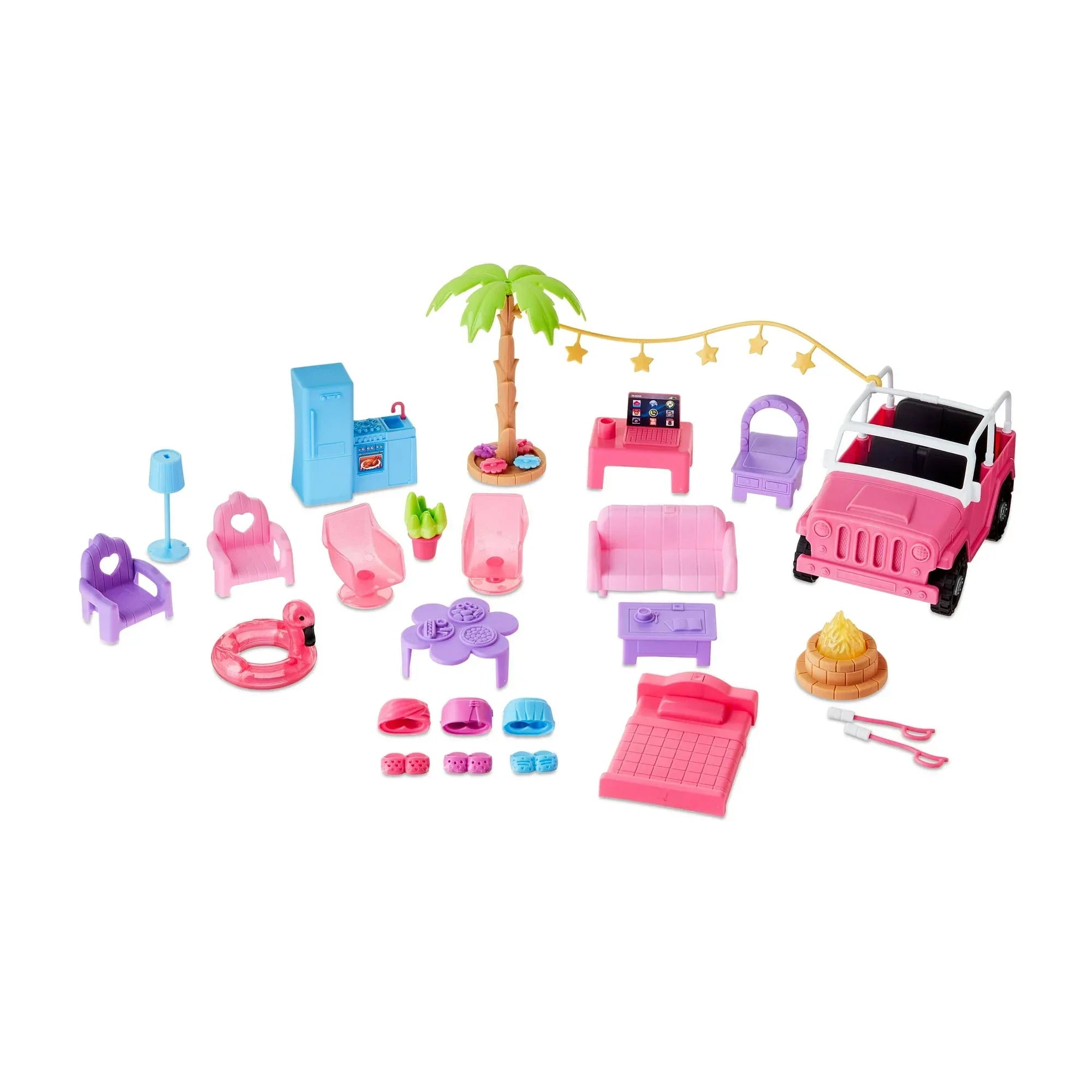 Kid Connection Pool Party Dollhouse Playset for Ages 3+, 44 Pieces