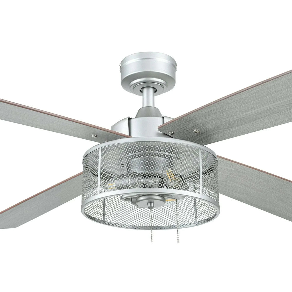 Better Homes & Gardens 52" Pewter Indoor Ceiling Fan with Light, 4 Blades, Pull Chains & Reverse Airflow - USA MEGA SHOP