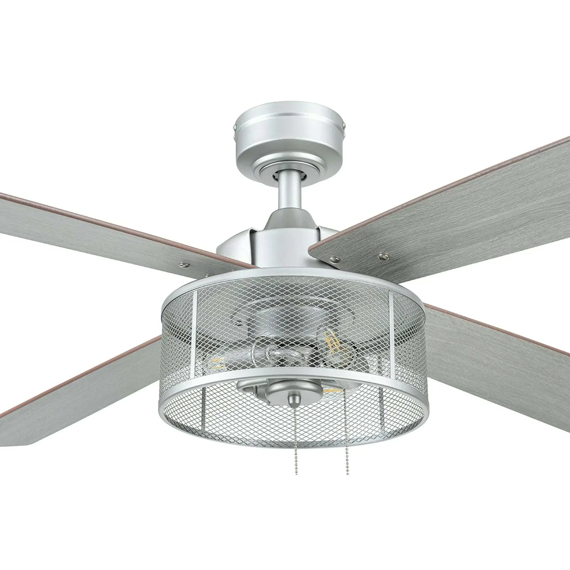 Better Homes & Gardens 52" Pewter Indoor Ceiling Fan with Light, 4 Blades, Pull Chains & Reverse Airflow
