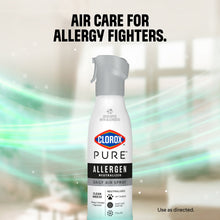 Clorox PURE allergen neutralizer daily air spray bottle with gray trigger, Clean Breeze