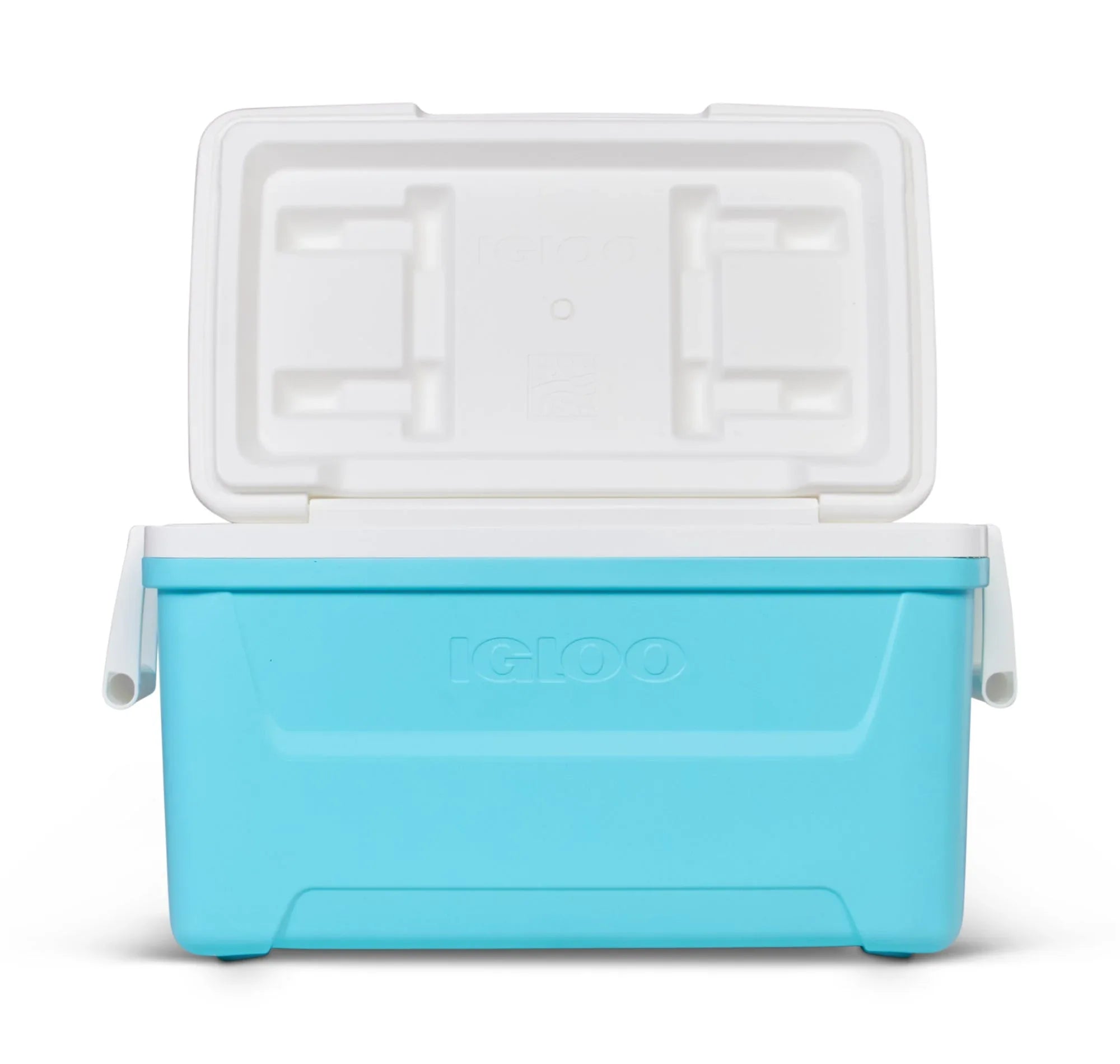Igloo 48 QT Laguna Hard-Sided Ice Chest Cooler, Aqua Blue and White - USA MEGA SHOP
