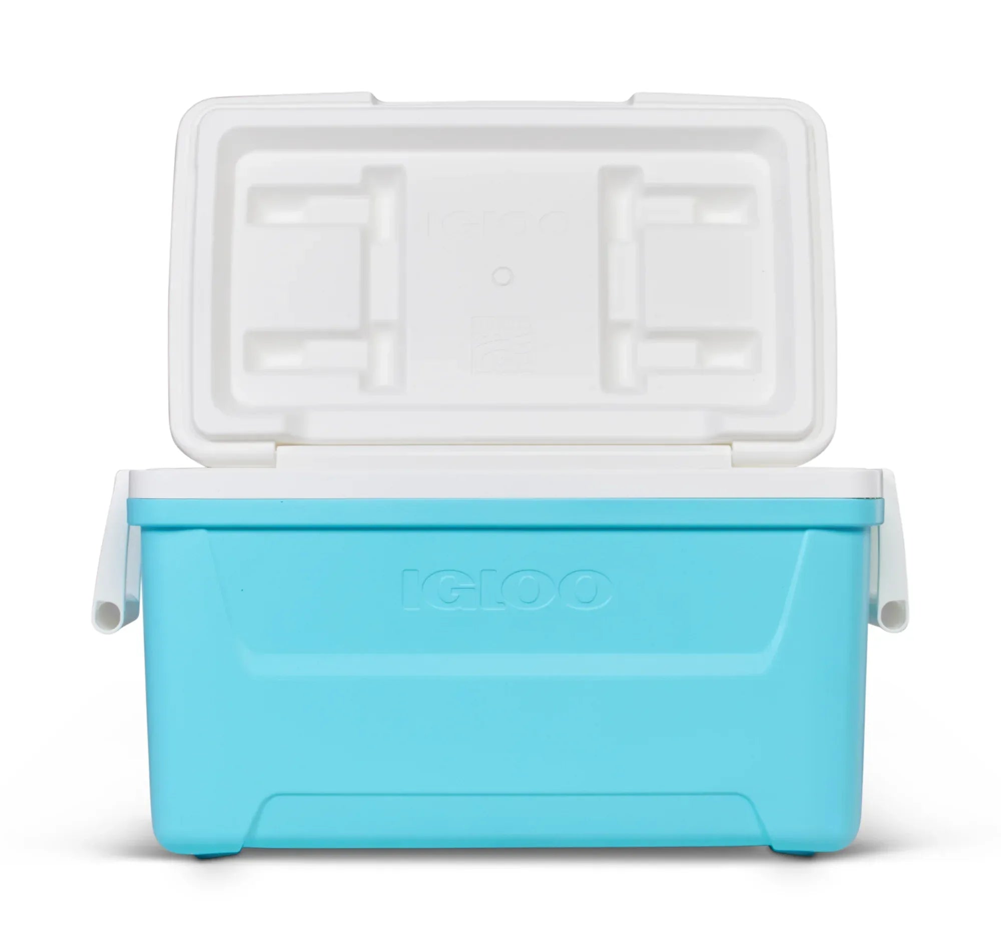 Igloo 48 QT Laguna Hard-Sided Ice Chest Cooler, Aqua Blue and White