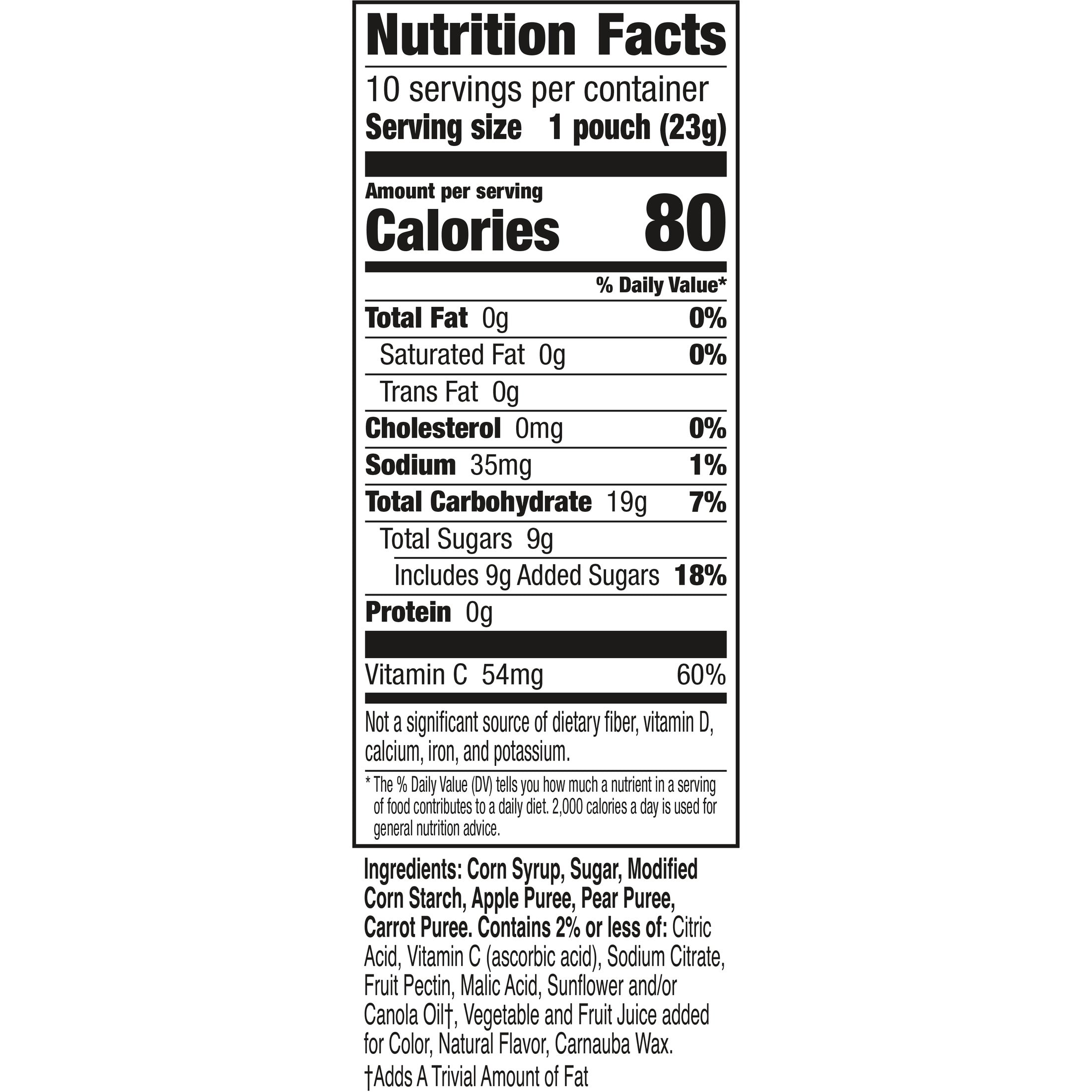 Mott's Fruit Flavored Snacks, Assorted Fruit, Gluten Free Snack, 10 Count, 8 oz