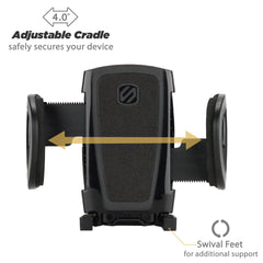 Scosche IHW10-SP1 4-in-1 Stick Grip Suction Cup Vent/Dash/Windshield Mount Kit Black