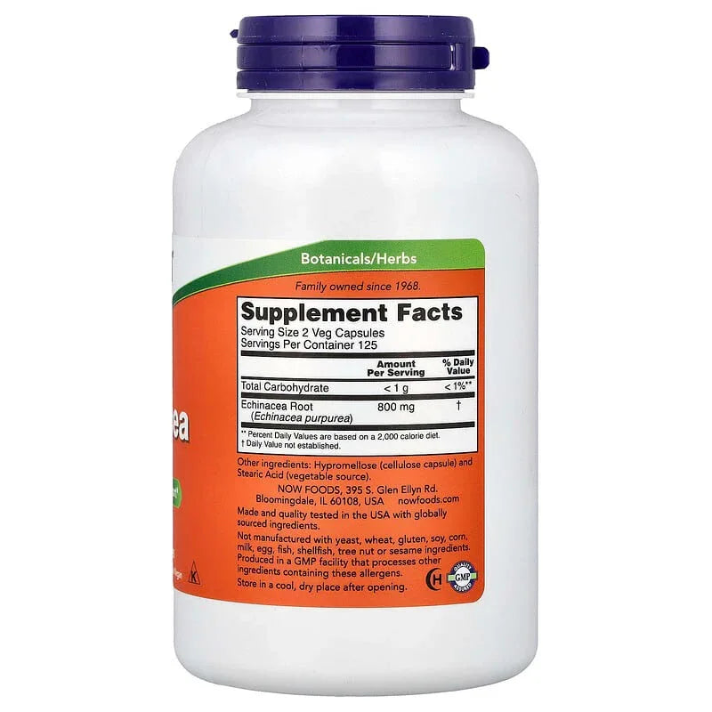 NOW Foods, Echinacea, 400 mg, Veg Capsules