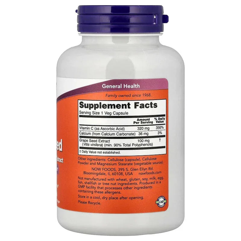 NOW Foods, Grape Seed, Veg Capsules